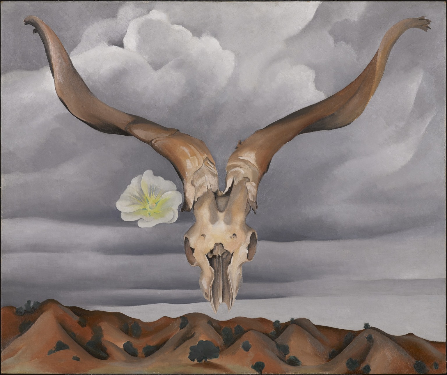 Ram's Head, White Hollyhock-Hills by Georgia O'Keeffe